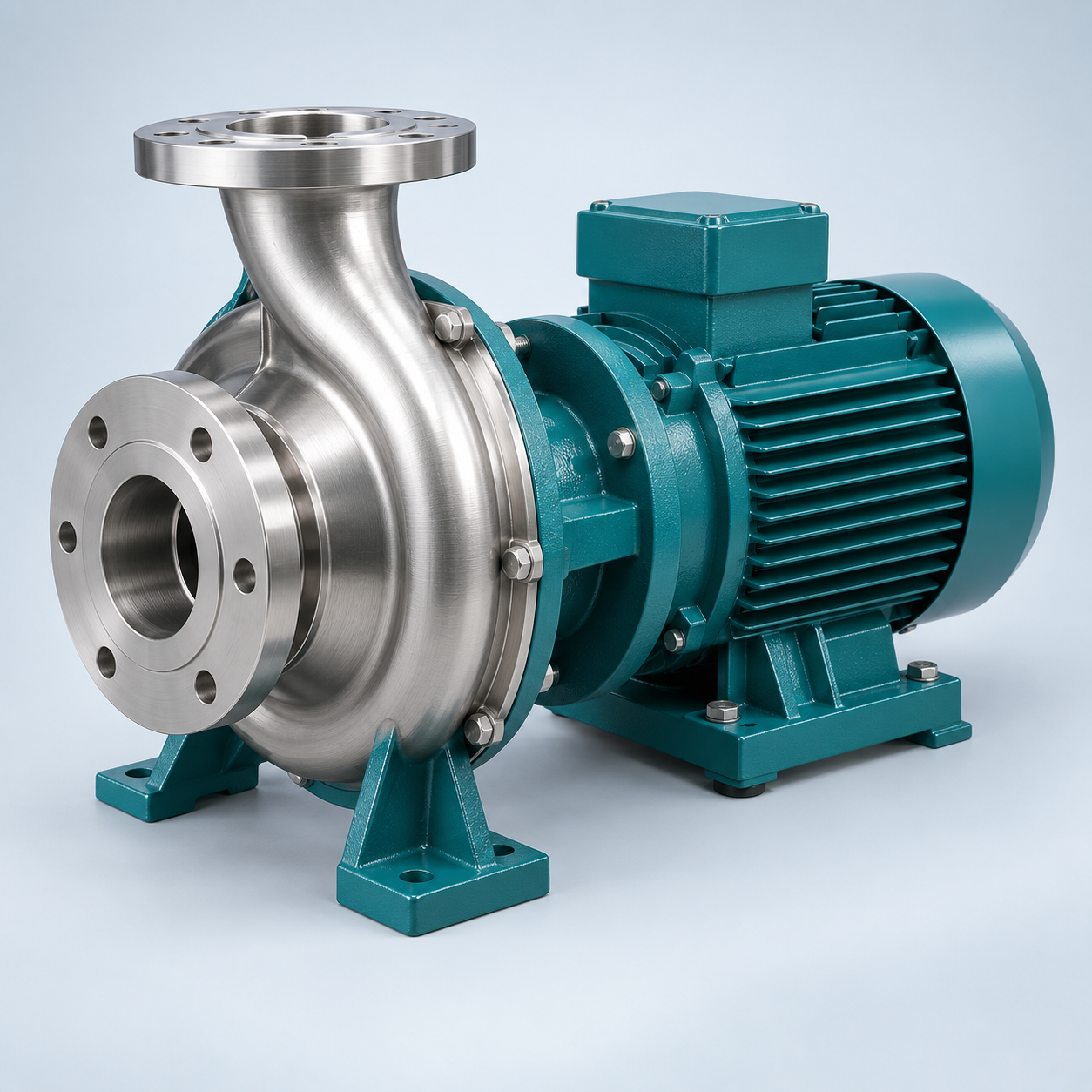 CP-250 centrifugal pump with stainless pipework